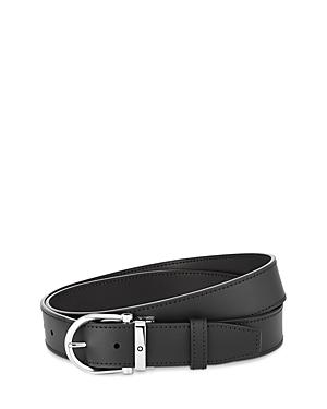 Mens Horseshoe Buckle Cut-to-Size Reversible Leather Belt Product Image