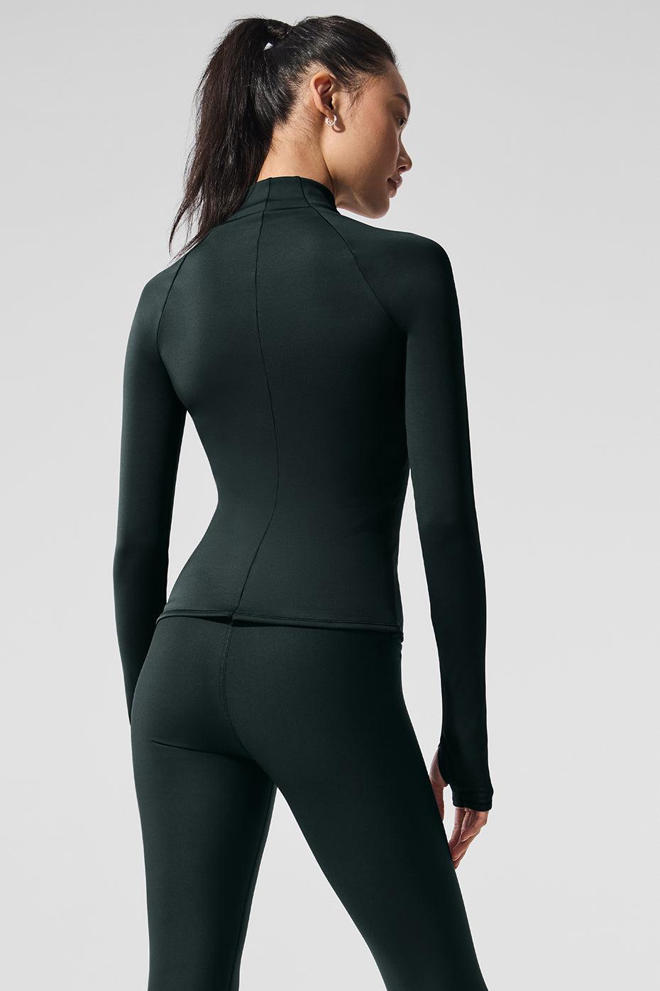 Airlift Winter Warm 1/4 Zip Long Sleeve - Charcoal Green Product Image