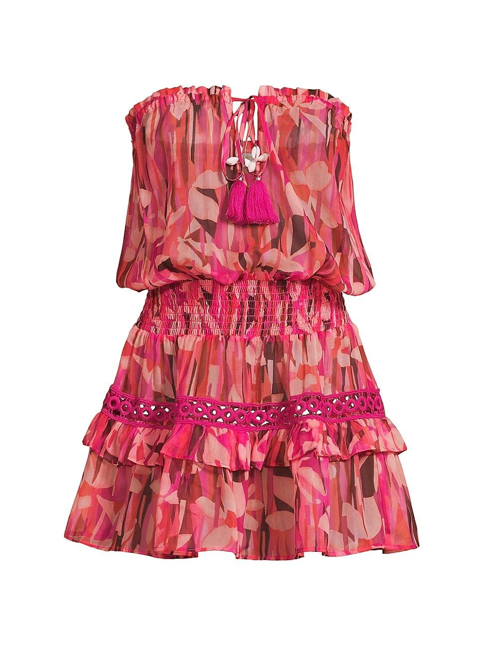 Womens Jaliyah Floral Strapless Minidress Product Image