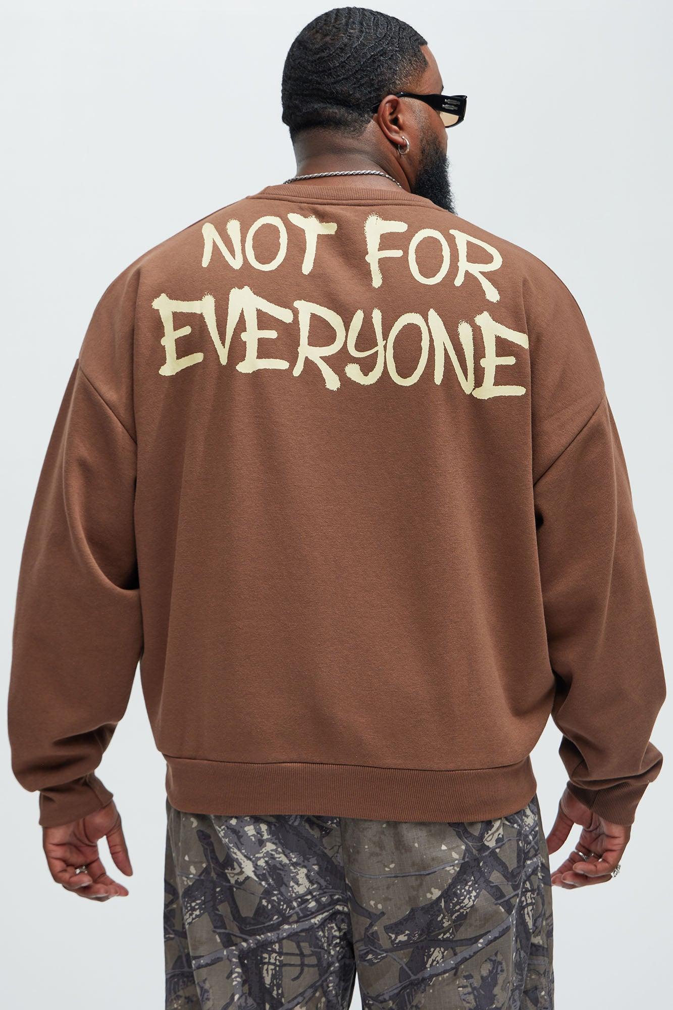 Not For Everyone Crew Neck Sweater - Brown Product Image