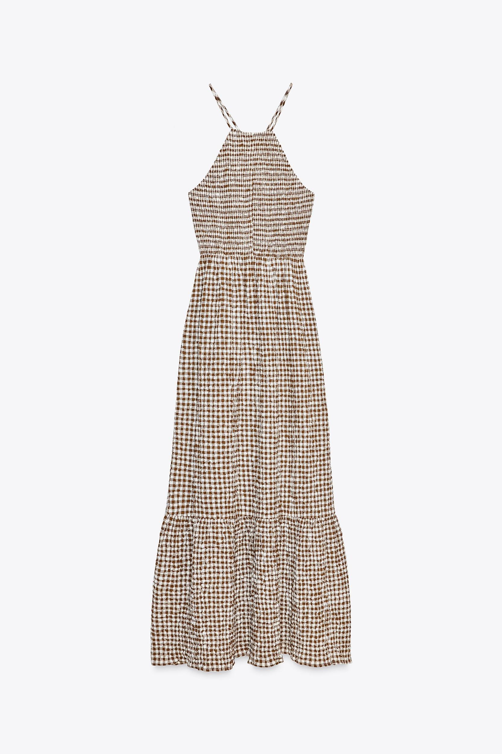 GINGHAM MIDI DRESS Product Image