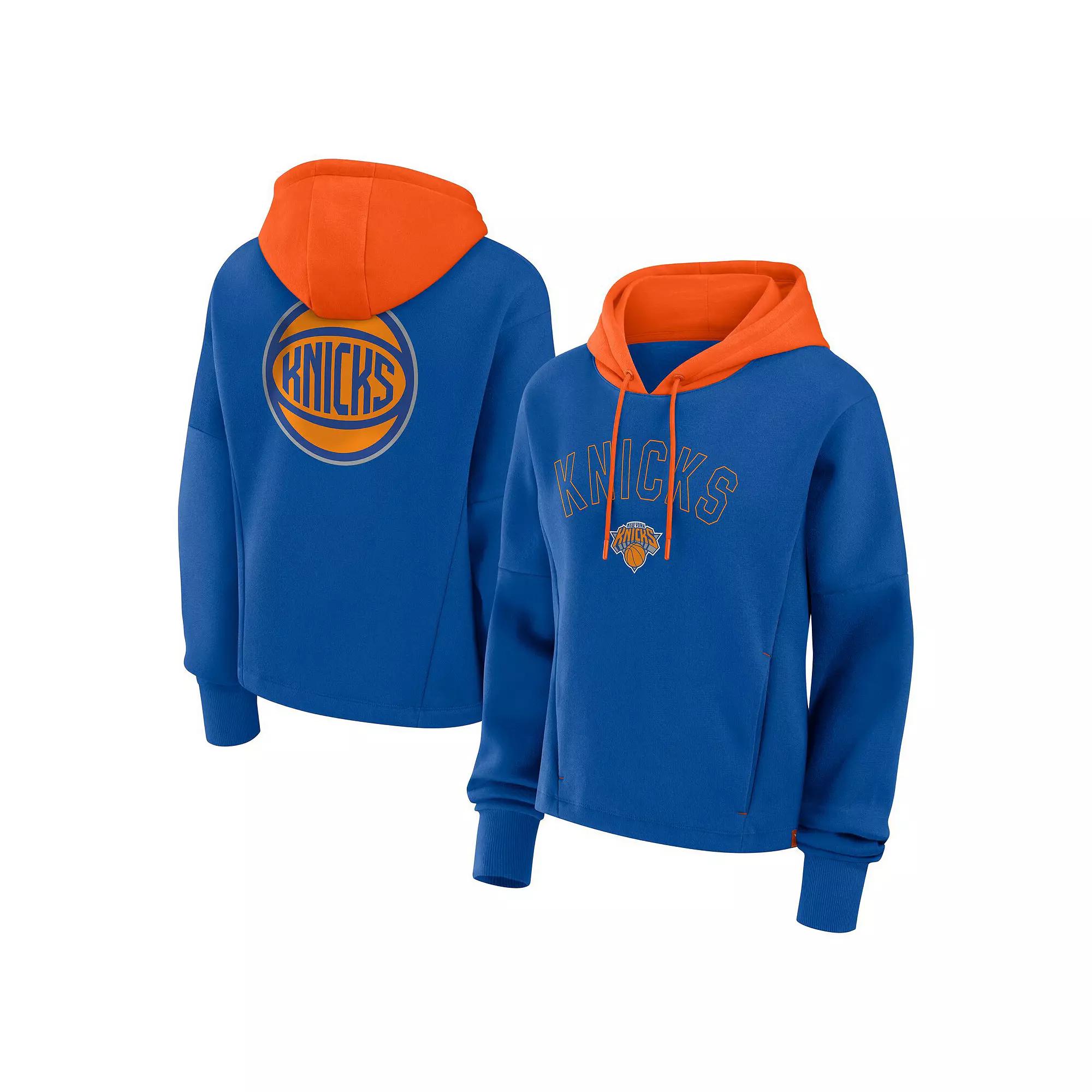 Women's Fanatics Deep Royal New York Knicks Post Up Boxy Pullover Hoodie,  Product Image