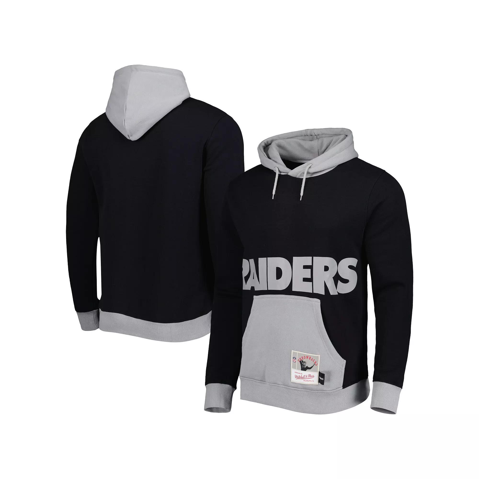 Men's Mitchell & Ness Black Las Vegas Raiders Big Face 5.0 Pullover Hoodie, Size: Medium, Lvr Black Product Image