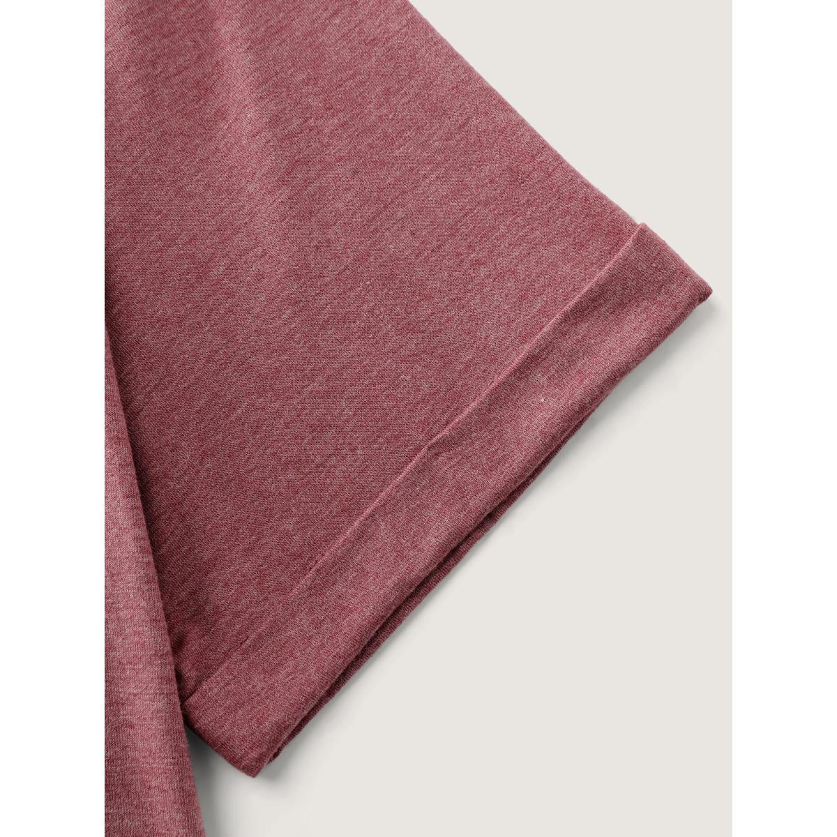 Plus Size Supersoft Paws Print Stretchy-Fit T-Shirt Russet Women Leisure Animals Round Neck Casual T-shirts BloomChic 12/L Product Image