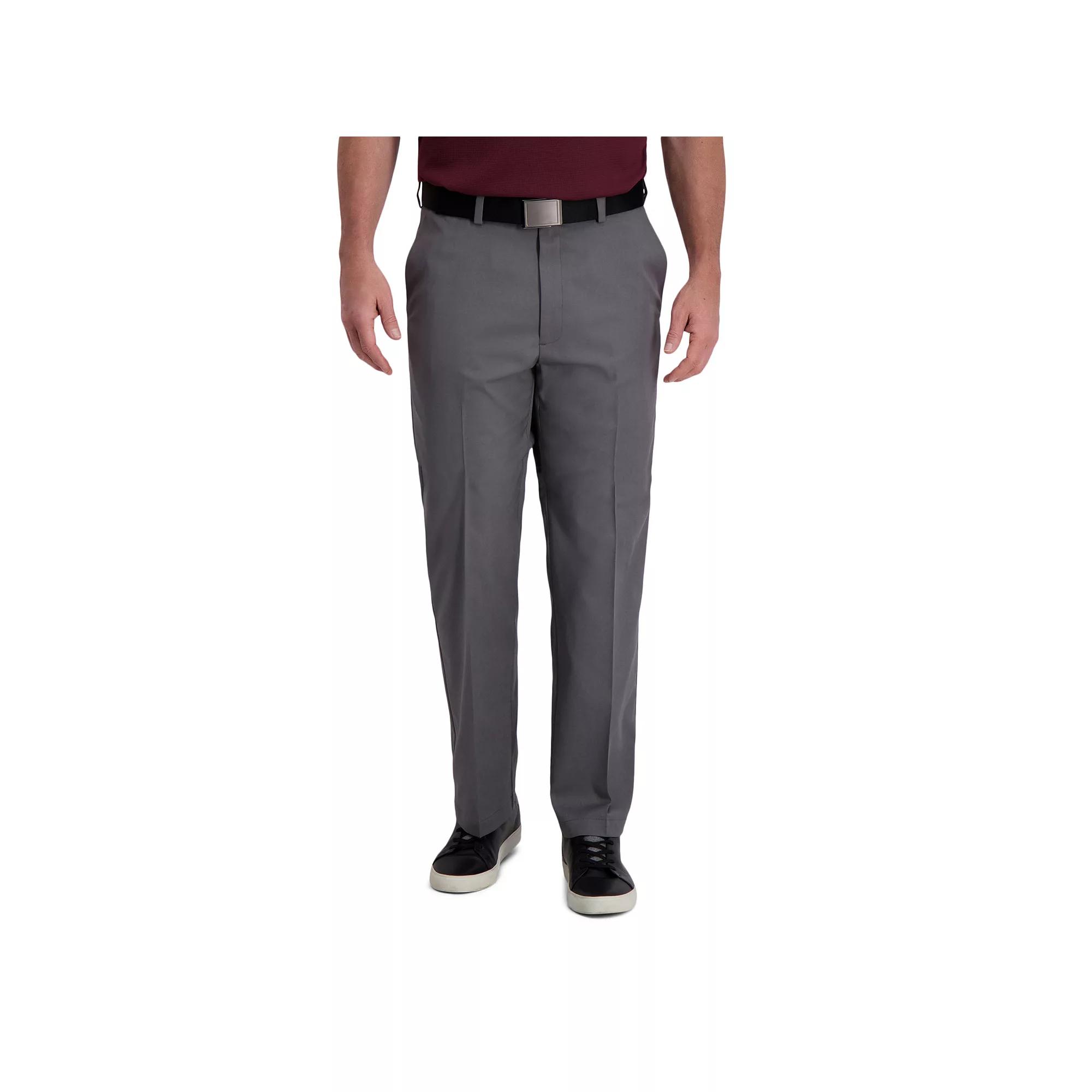 Men's Haggar® Cool Right® Performance Flex Classic-Fit Flat-Front Pants,  Product Image