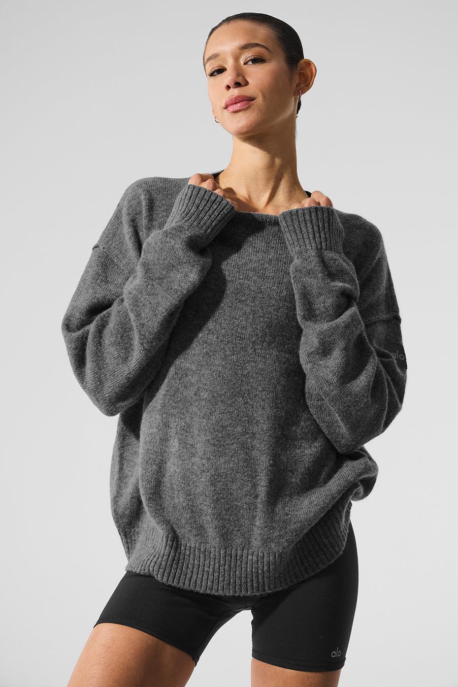 New Class Cashmere Crewneck Sweater - Platinum Grey Female Product Image