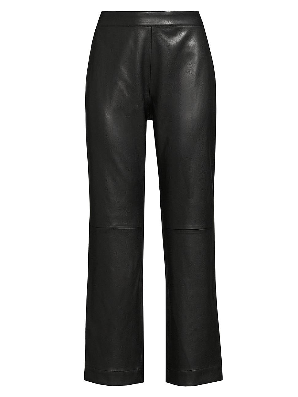 Womens July Panadi Faux Leather Flare Pants Product Image