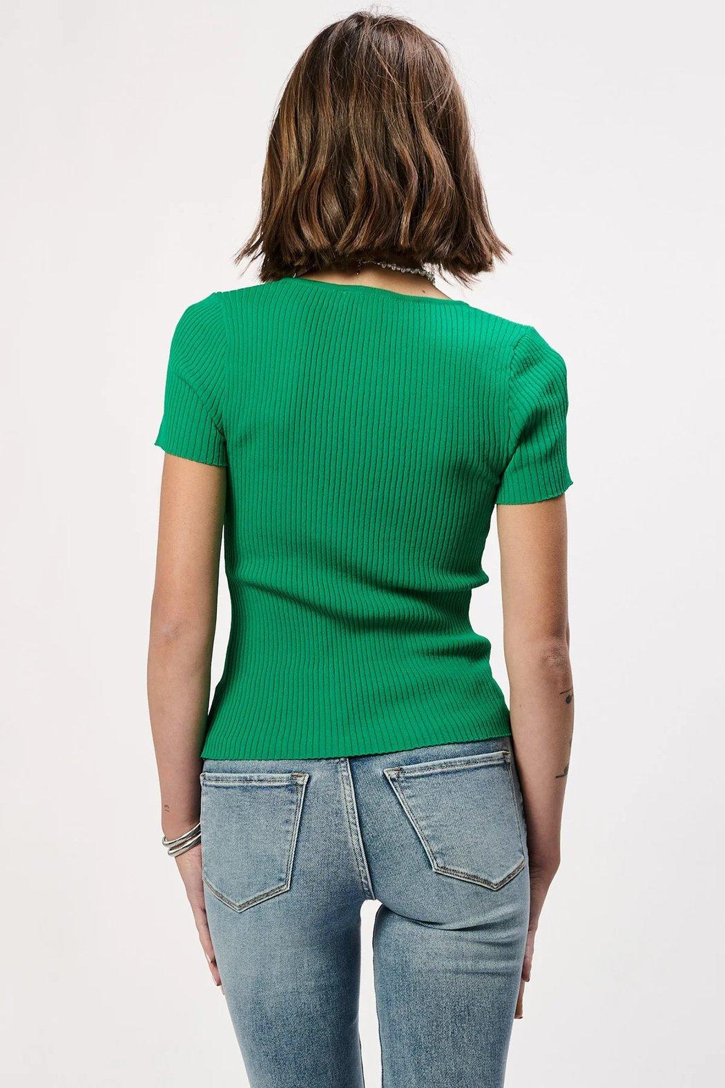Rhiannon V Neck Rib Top Product Image