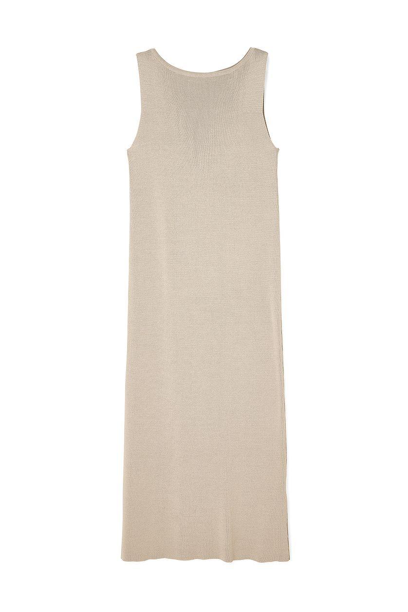 Fine Knitted Sleeveless Midi Dress Product Image
