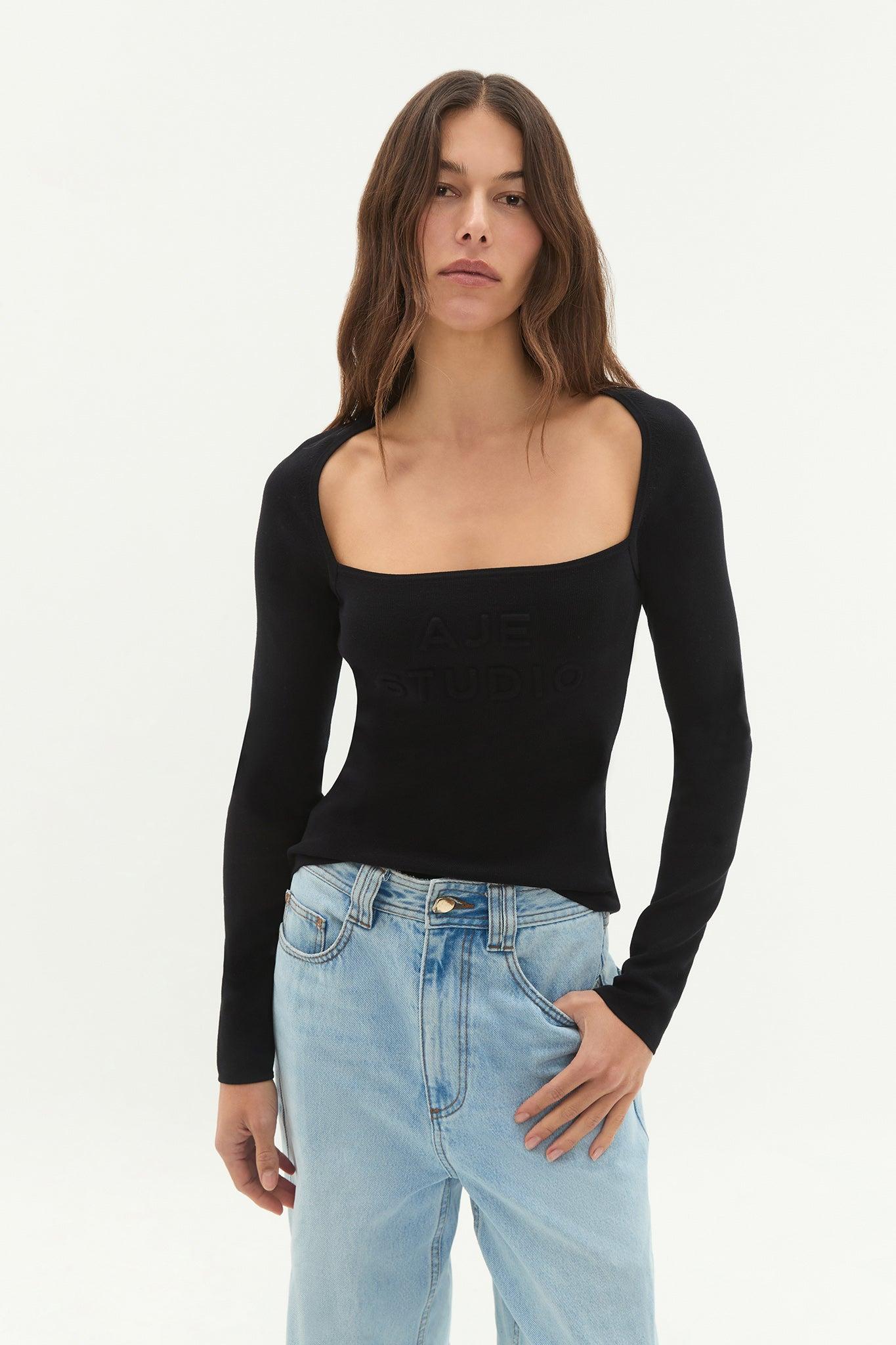 Core Knit Logo Long Sleeve Top Product Image