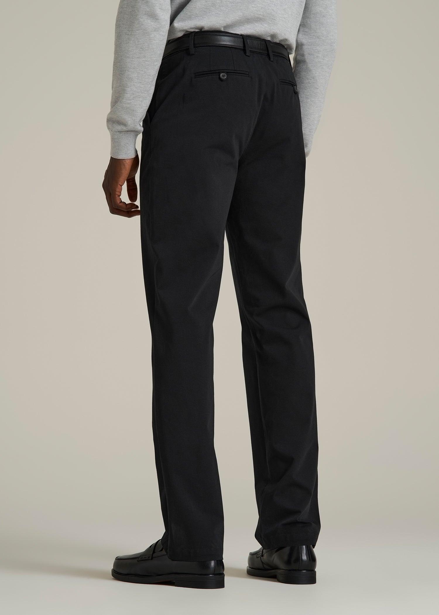 4 Way Stretch Commuter RELAXED Chino Pants for Tall Men in Black Male Product Image