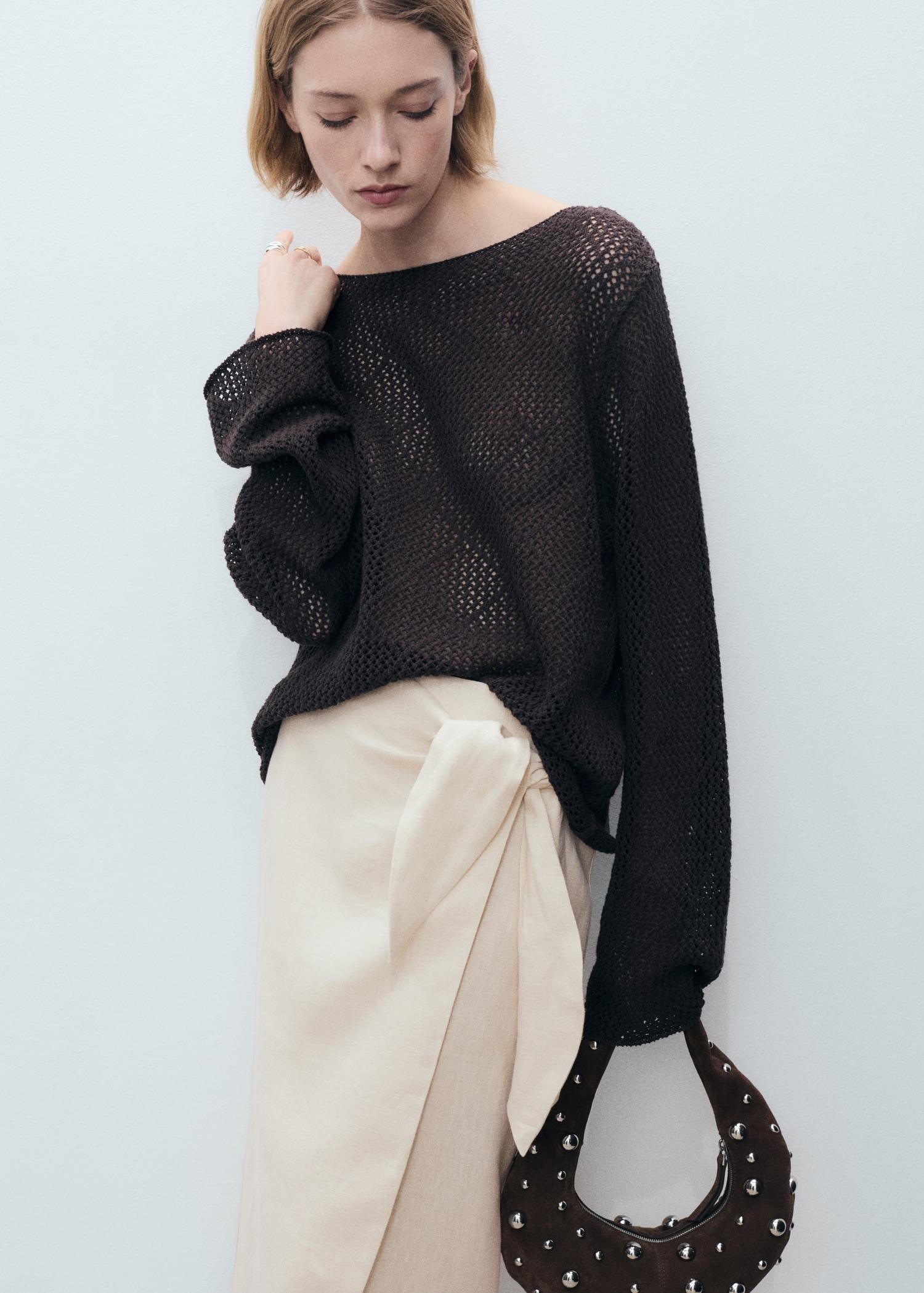 Linen sarong skirt - Women | MANGO USA Product Image