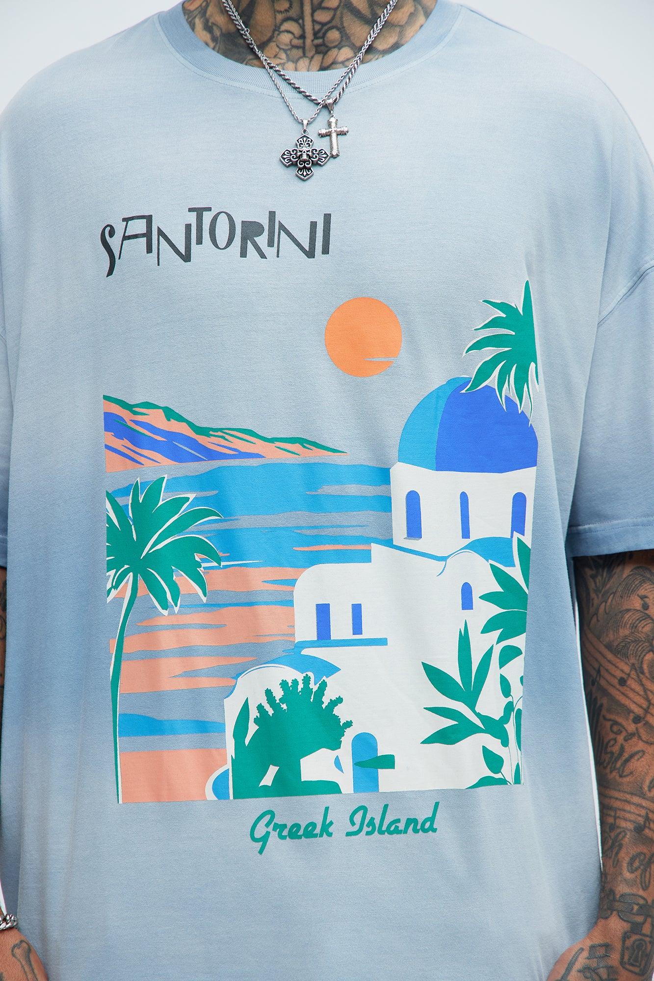Santorini Oversize Short Sleeve Tee - Light Blue Product Image