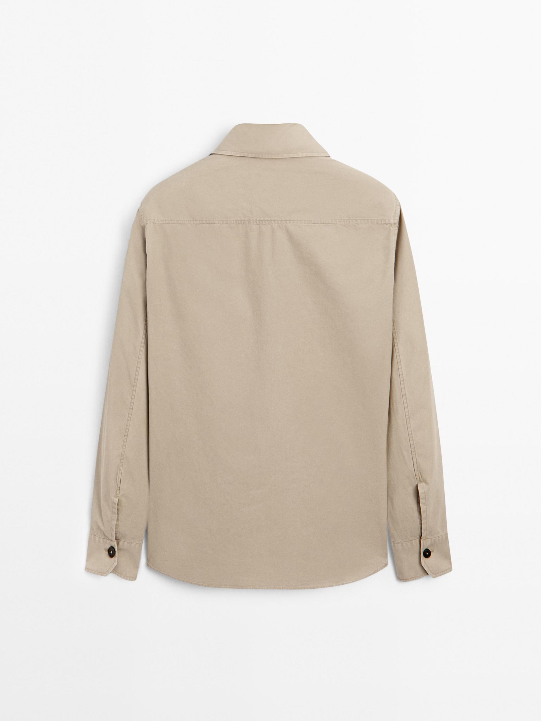 100% cotton overshirt with pocket Product Image