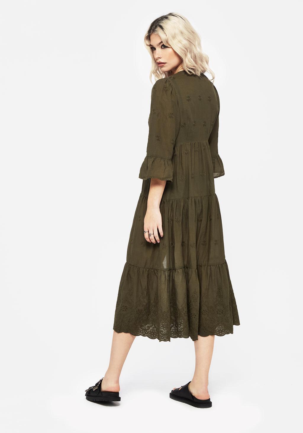 Gossamer Tiered Overdress - Green Product Image