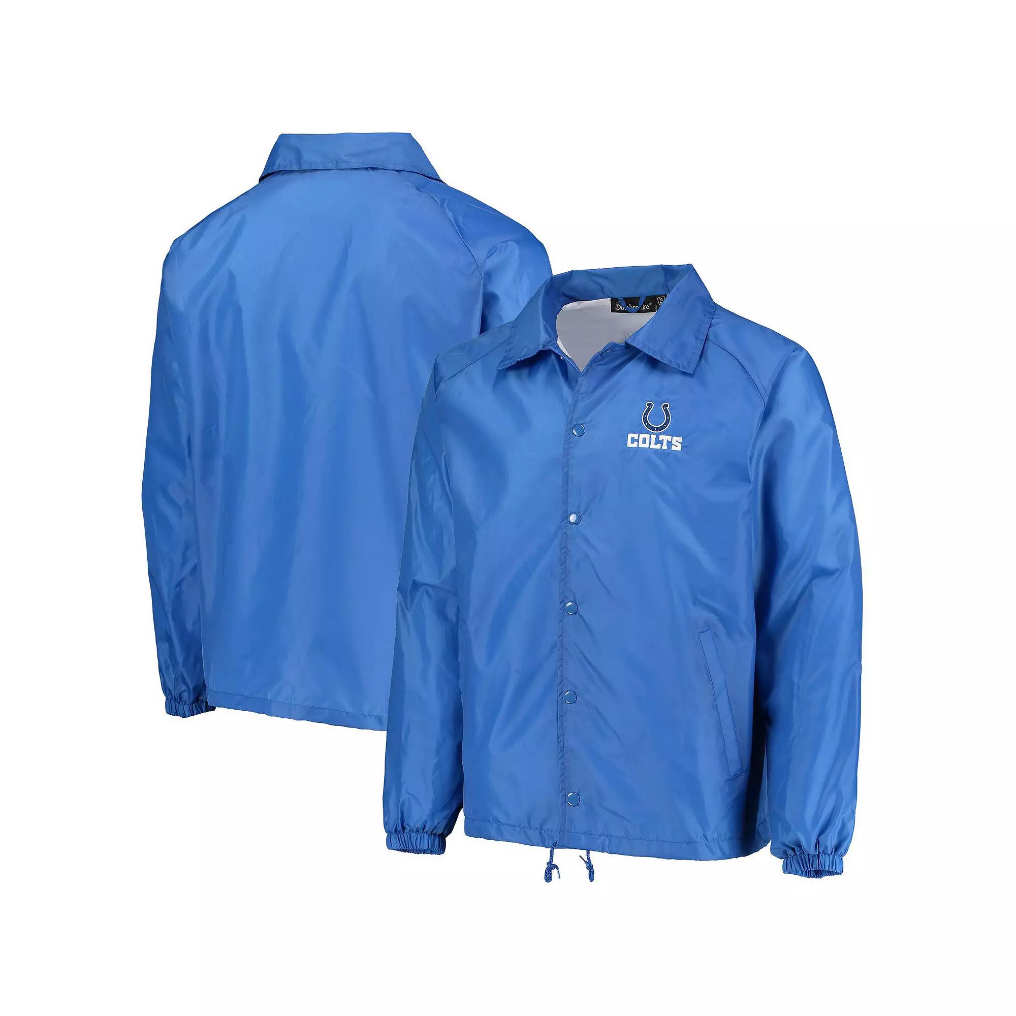 Men's Royal Indianapolis Colts Coaches Classic Raglan Full-Snap Windbreaker Jacket,  Product Image