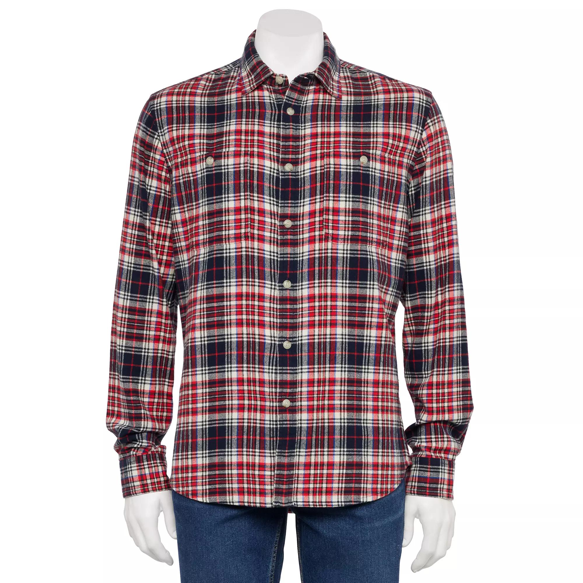 Men's Sonoma Goods For Life® Supersoft Flannel Button-Down Shirt,  Product Image