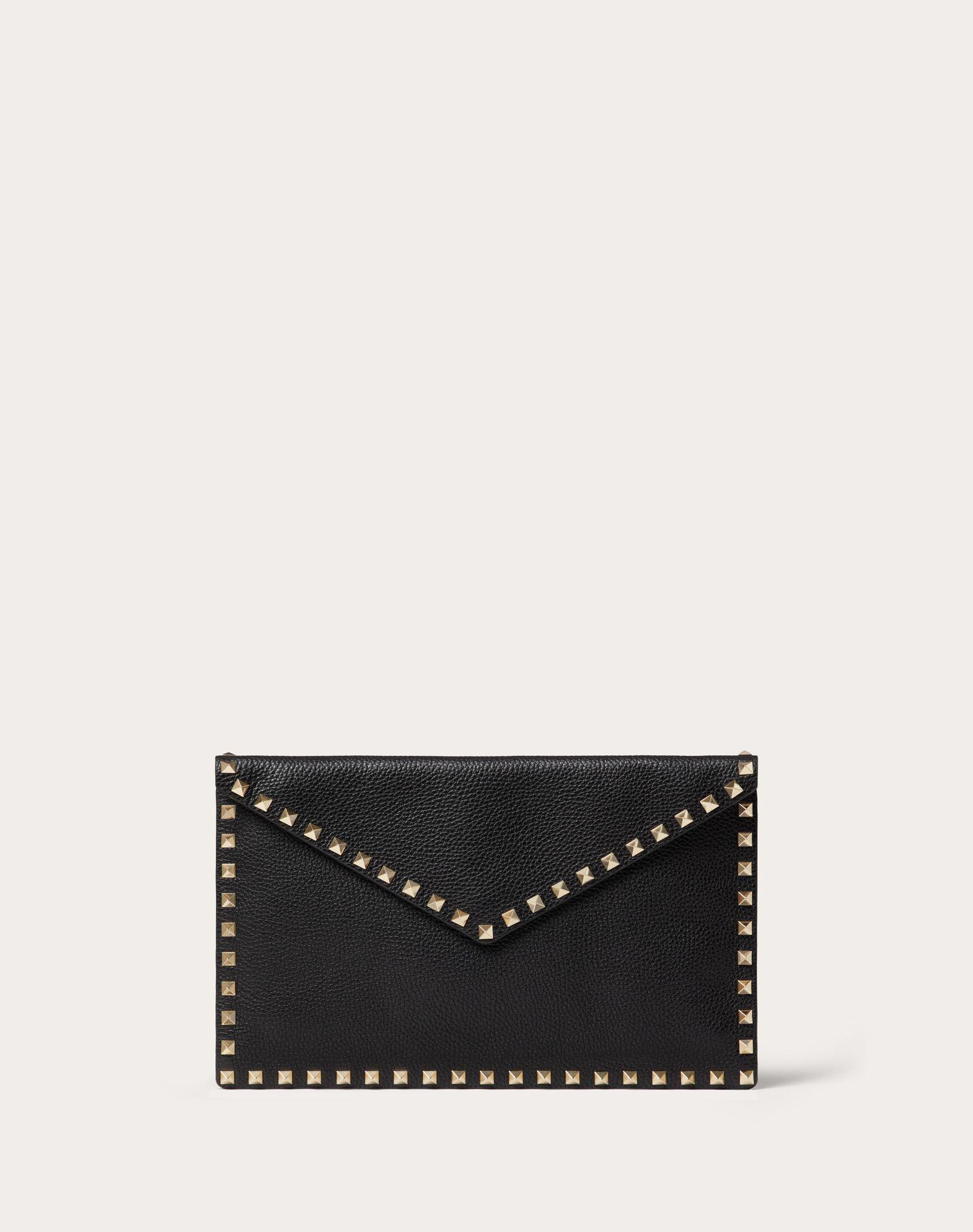 ROCKSTUD GRAINY CALFSKIN ENVELOPE POUCH Product Image