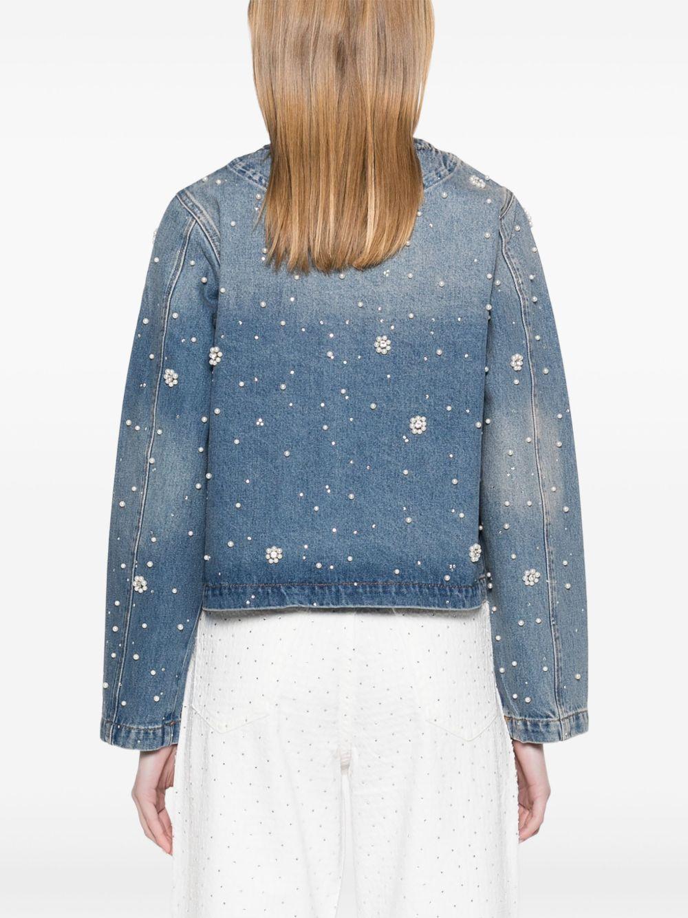 crystal-embellished denim jacket Product Image