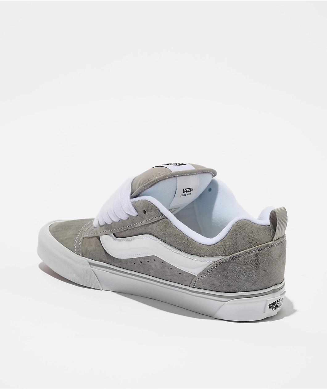 Vans Knu Skool Grey & White Skate Shoes Product Image