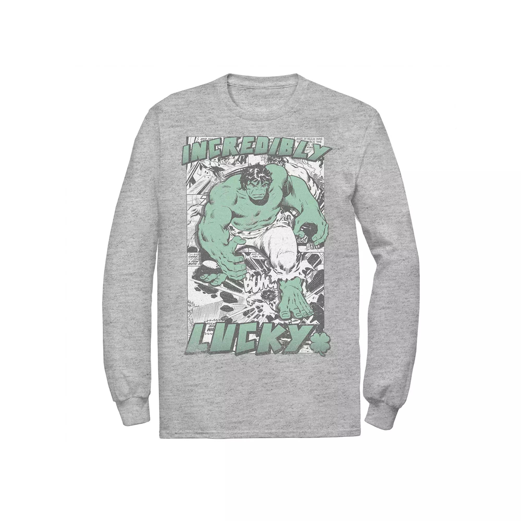 Men's Marvel Hulk Incredibly Lucky St. Patrick's Tee,  Product Image
