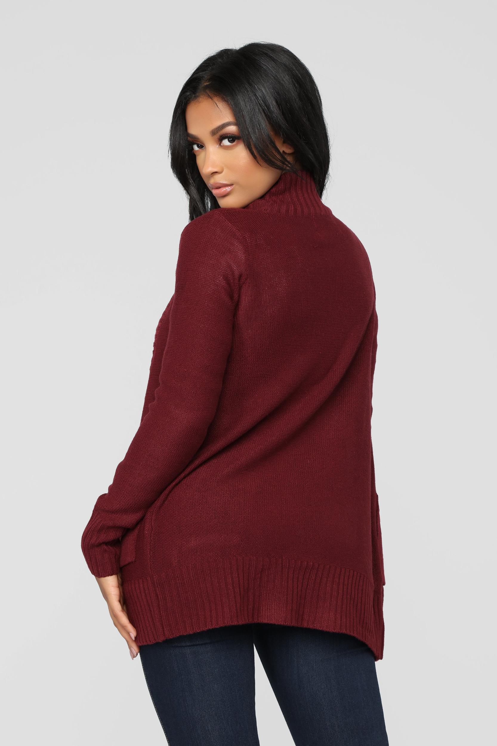 Moments After Cardigan - Burgundy Product Image