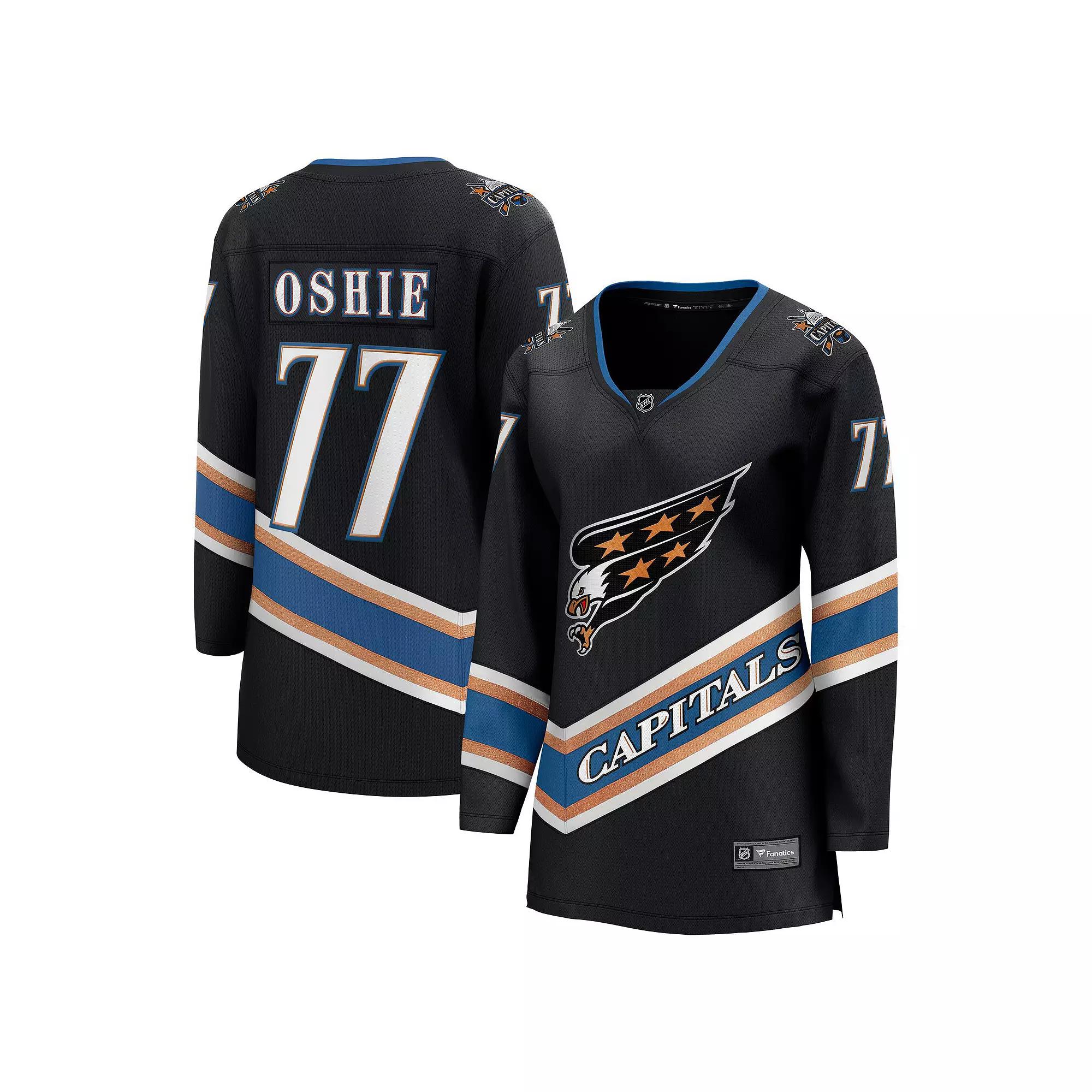 Women's Fanatics TJ Oshie Black Washington Capitals Alternate 50th Anniversary Premier Breakaway Player Jersey,  Product Image
