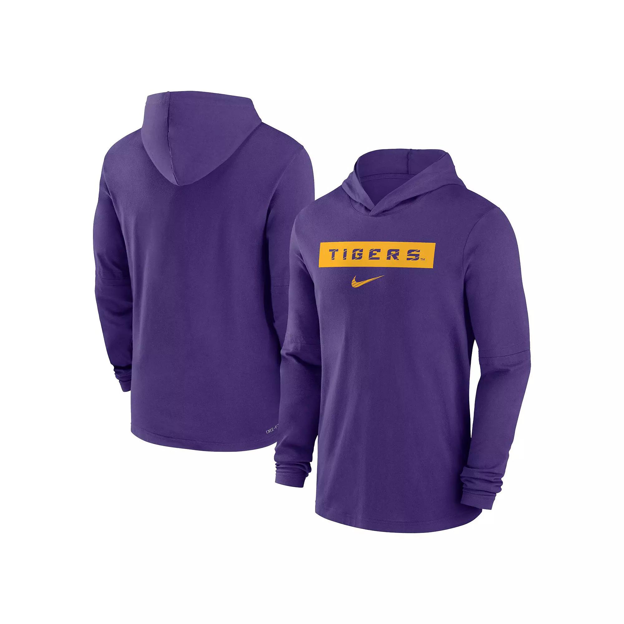 Men's Nike Purple LSU Tigers Sideline Hoodie Performance Long Sleeve T-Shirt,  Product Image