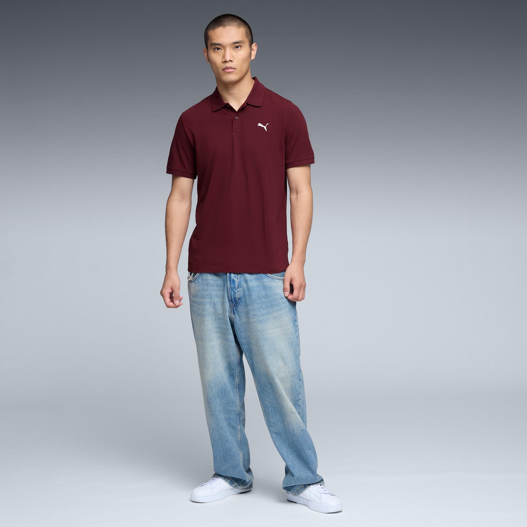 Essentials Small PUMA Logo Pique Polo US Men Product Image