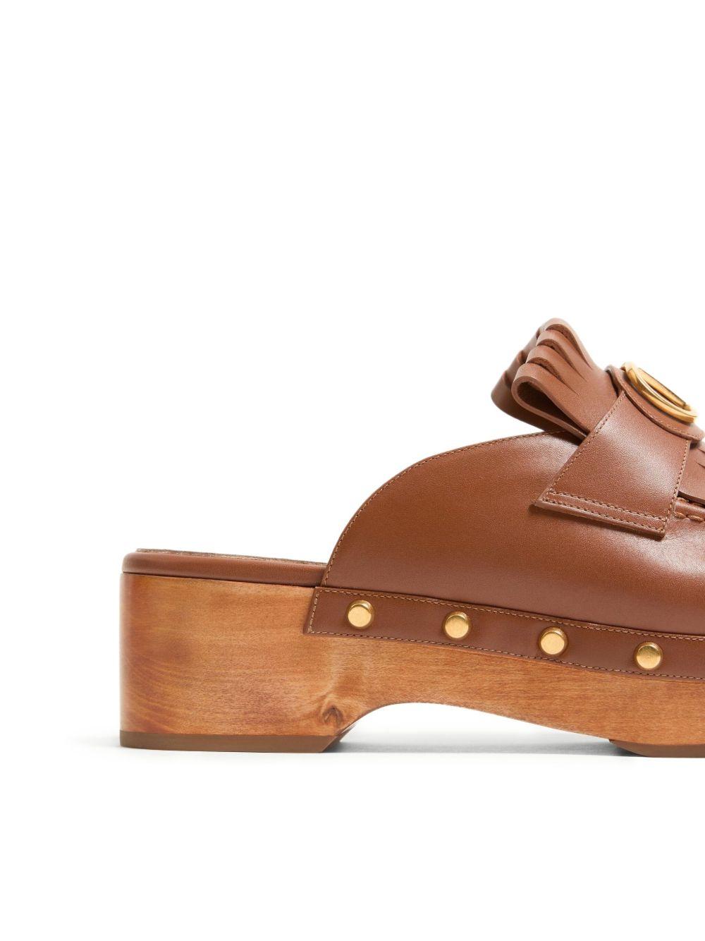 45mm VLogo Signature fringed clogs Product Image