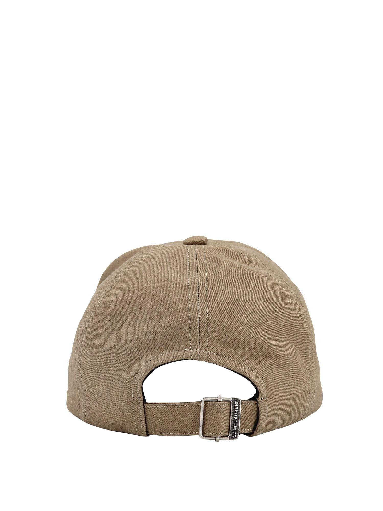 SAINT LAURENT Cotton And Linen Baseball Cap Men In Multicolor Product Image