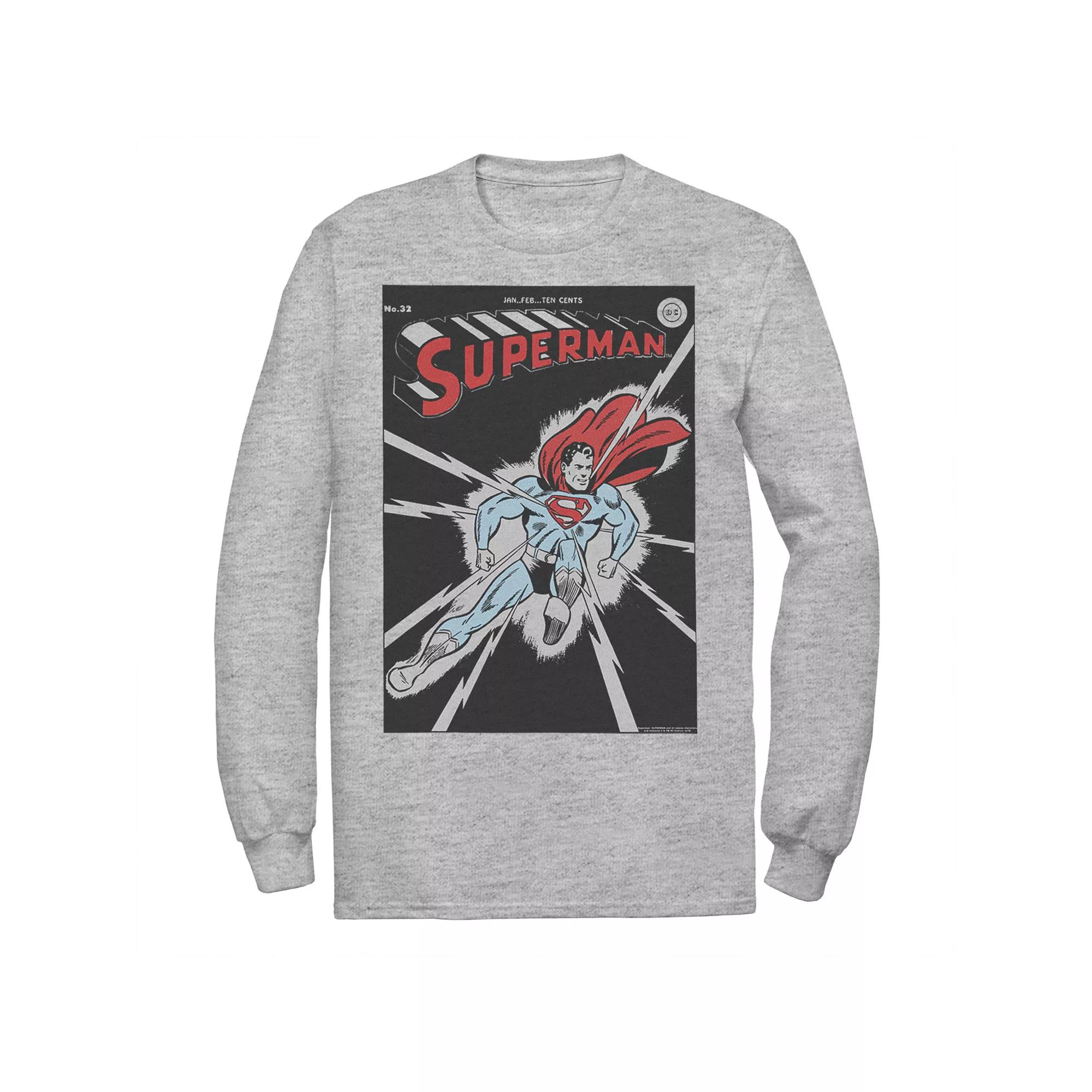 Men's DC Comics Superman No. 32 Comic Cover Poster Long Sleeve Tee,  Product Image