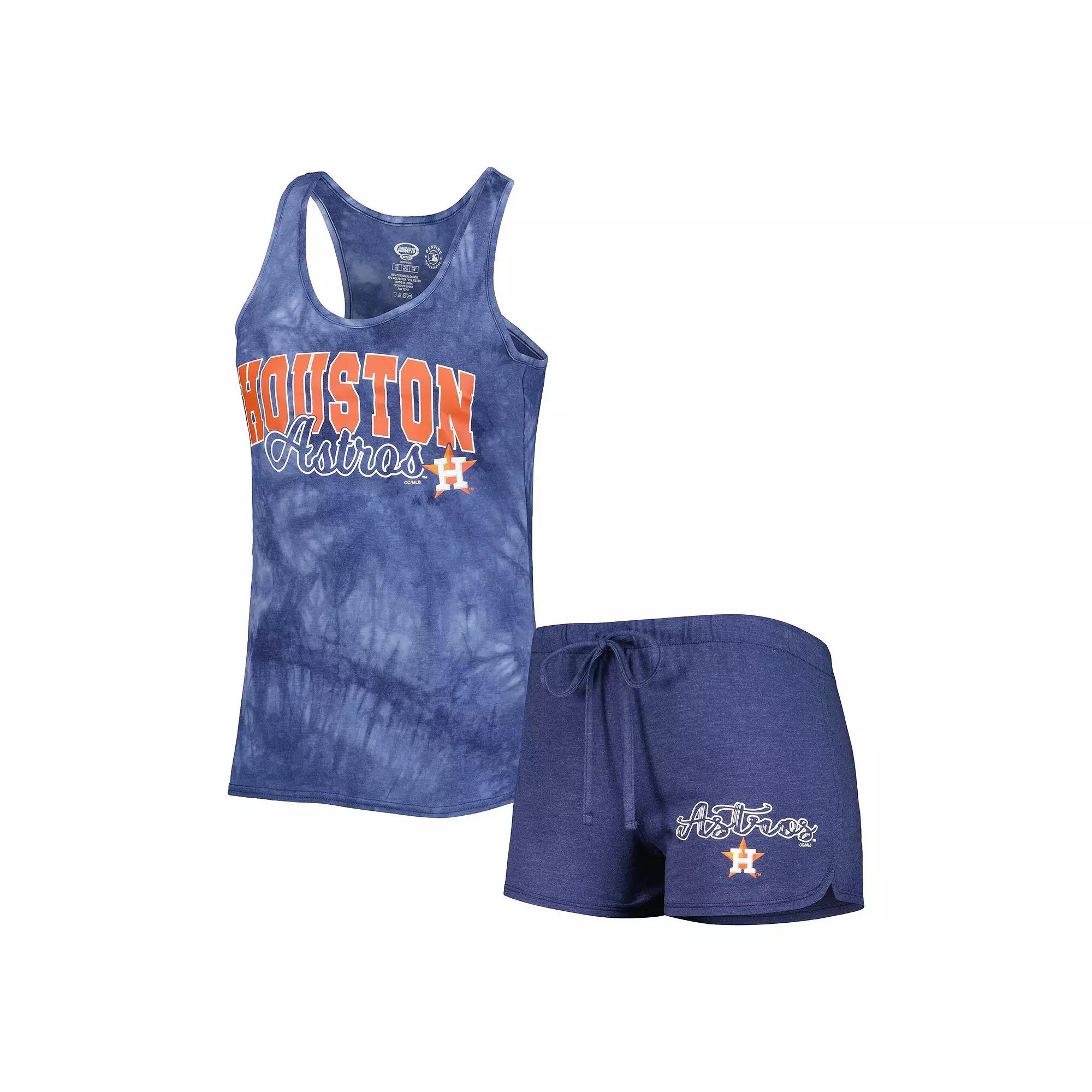 Women's Concepts Sport Navy Houston Astros Billboard Racerback Tank Top & Shorts Sleep Set,  Product Image