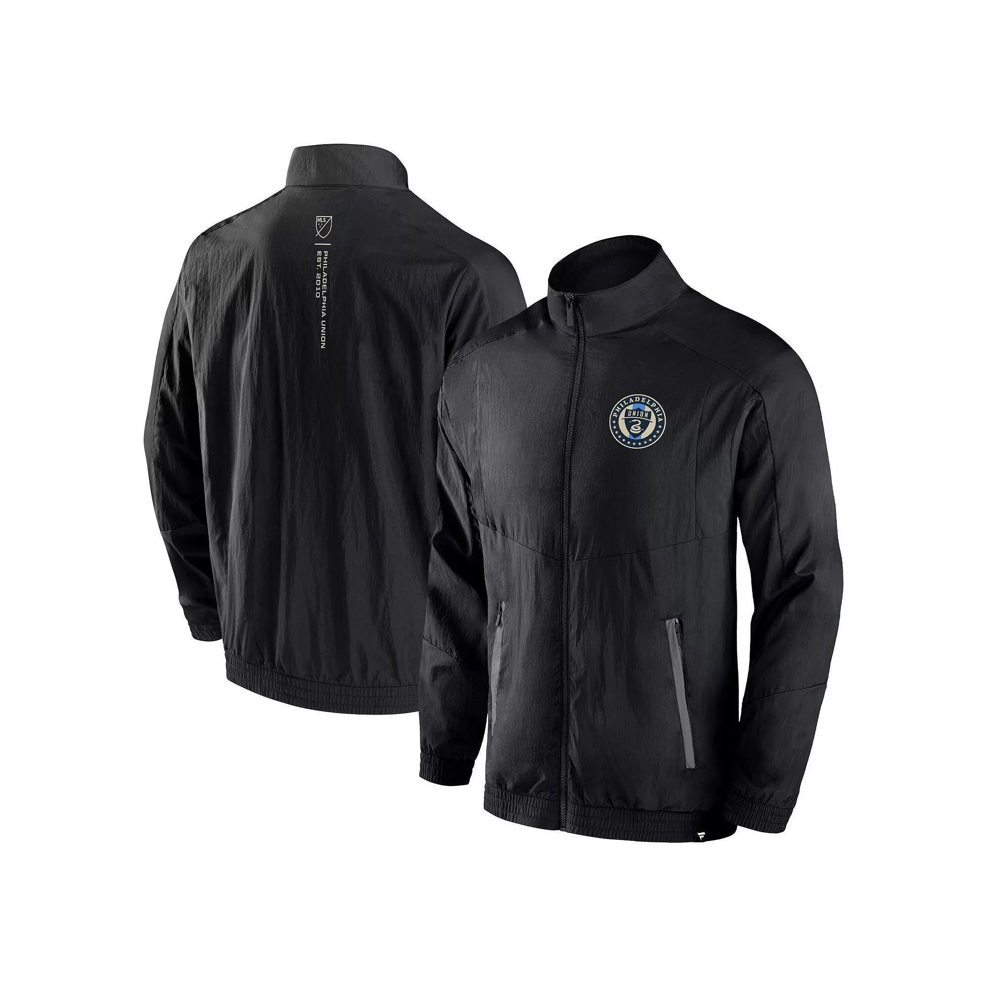 Men's Fanatics Black Philadelphia Union Header Raglan Full-Zip Jacket,  Product Image