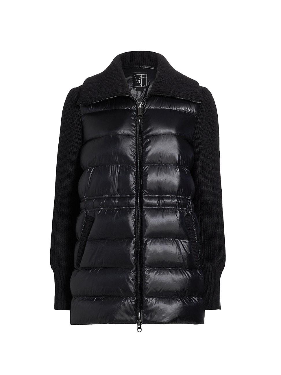 Womens Mac Mixed-Media Down Coat Product Image