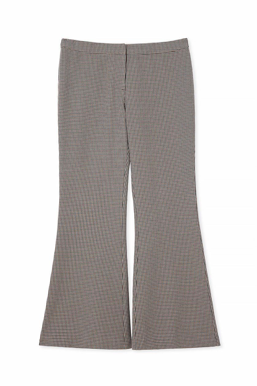 Flared Houndstooth Tailored Pants Product Image