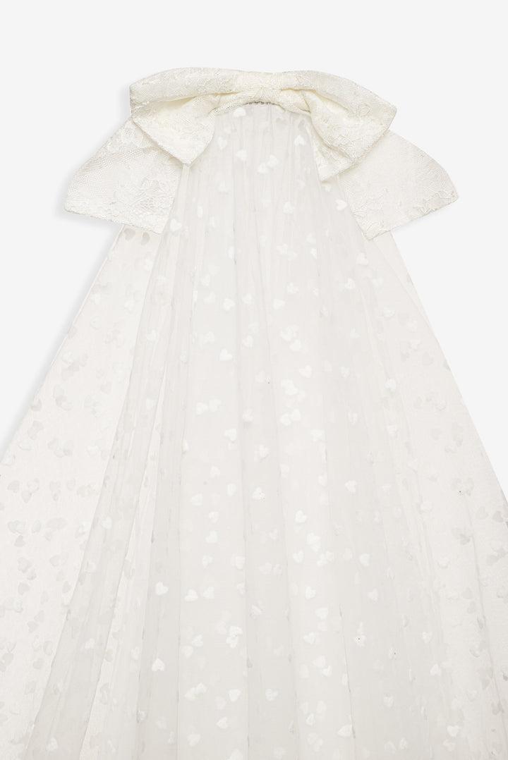Addison Bow Veil — White Product Image