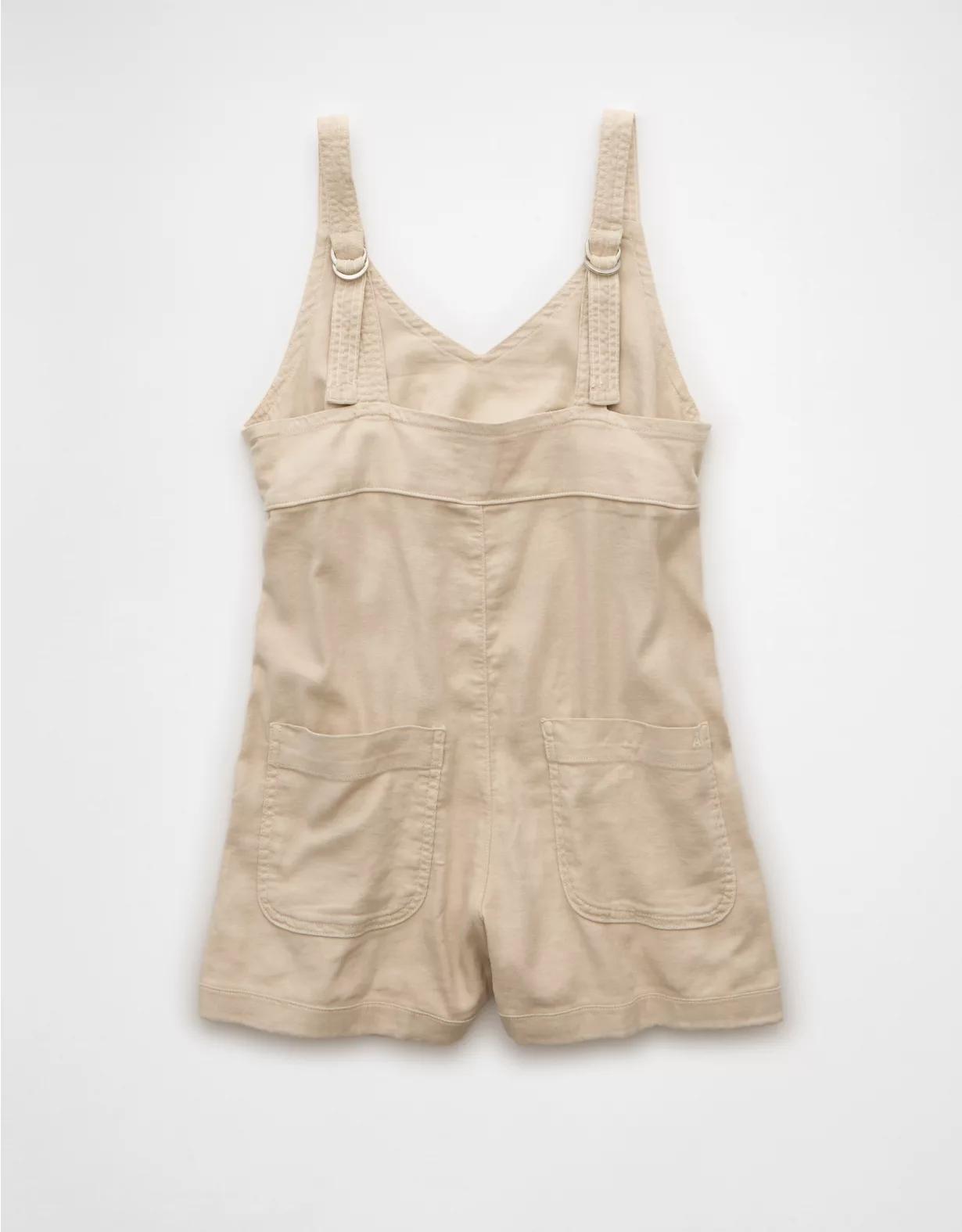 AE Linen-Blend Baggy Short Overall Product Image