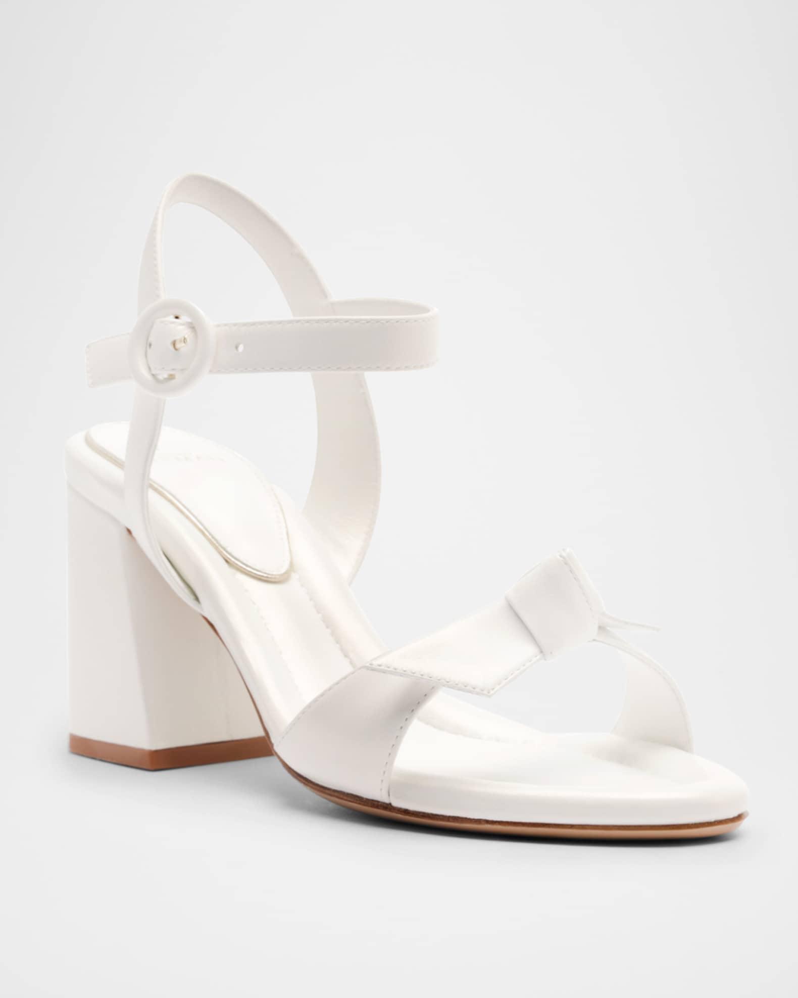Clarita Flare Leather Bridal Sandals Product Image