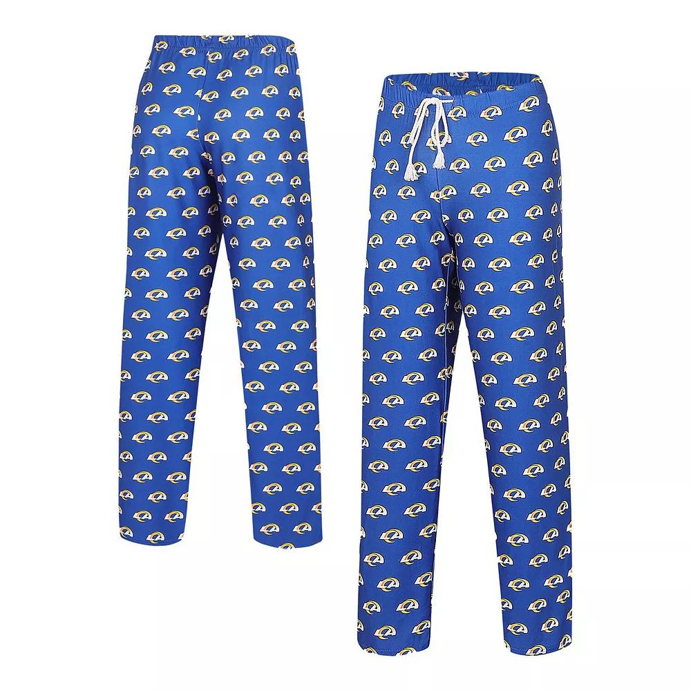 Women's Concepts Sport Royal Los Angeles Rams Gauge Allover Print Sleep Pants, Size: 3XL, Blue Product Image