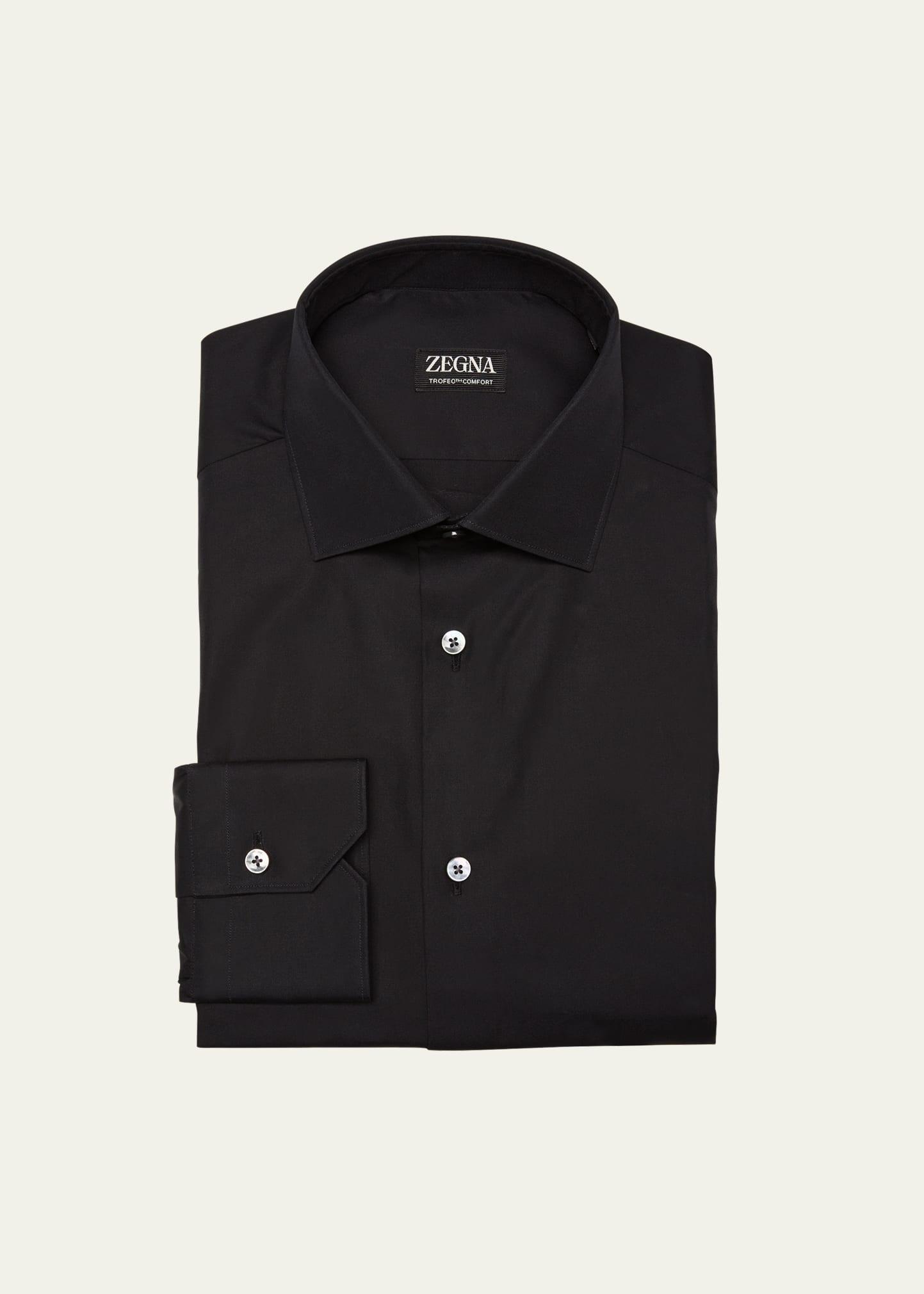 Zegna Trofeo Long Sleeve Tailored Fit Shirt Product Image