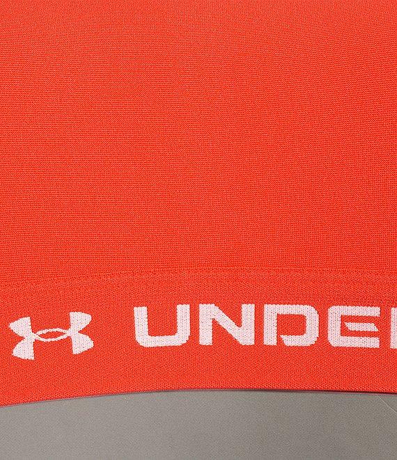 Under Armour Solid Double Layer HeatGear Scoop Neck Cross Back Sports Bra Product Image