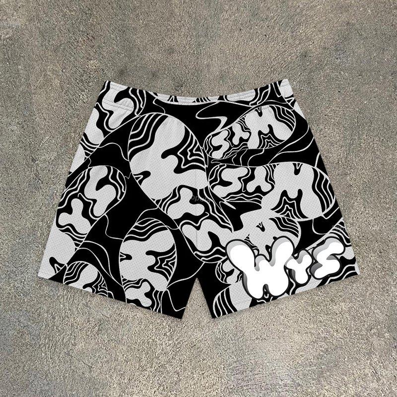 Sopula Fun Footprint Camouflage Print Mesh Shorts Product Image