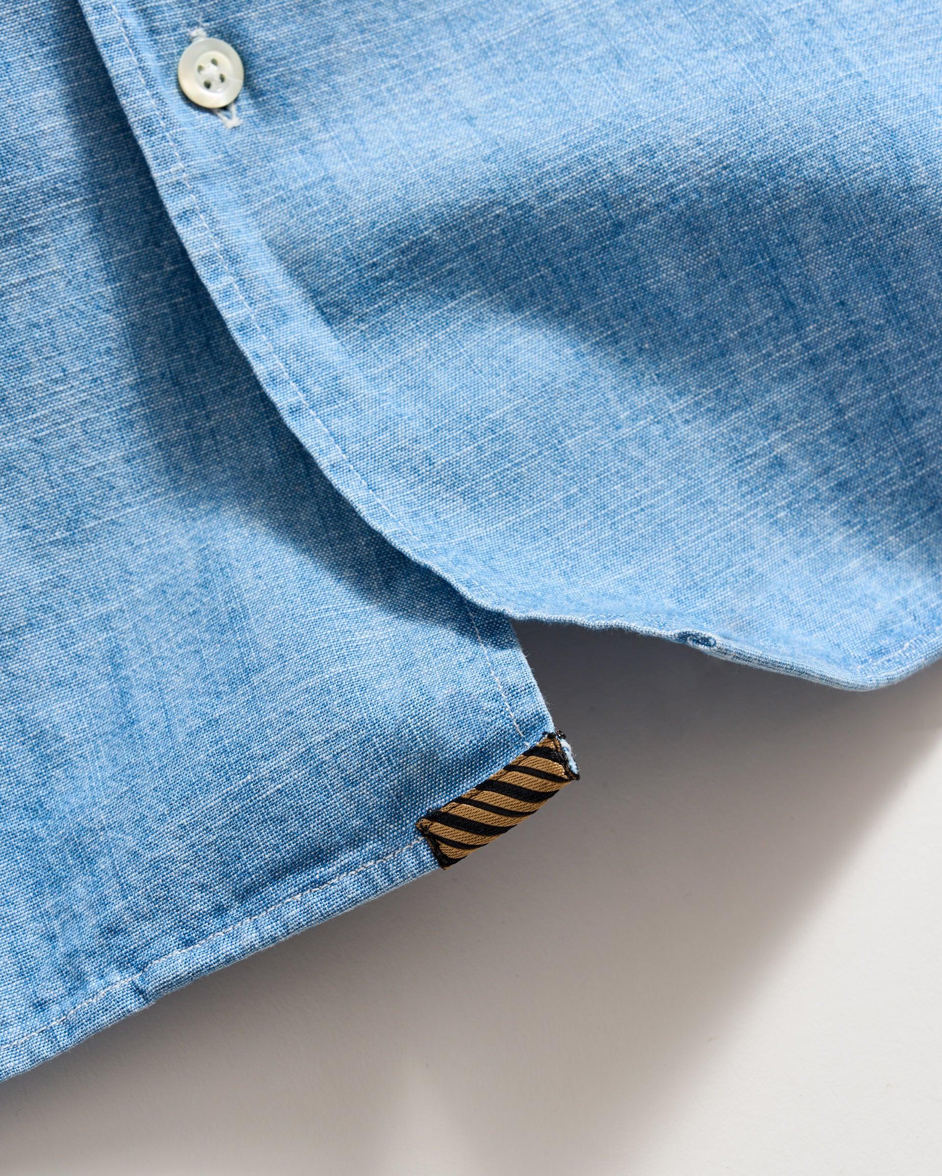 Short Sleeve Chambray Camp Shirt -  Product Image