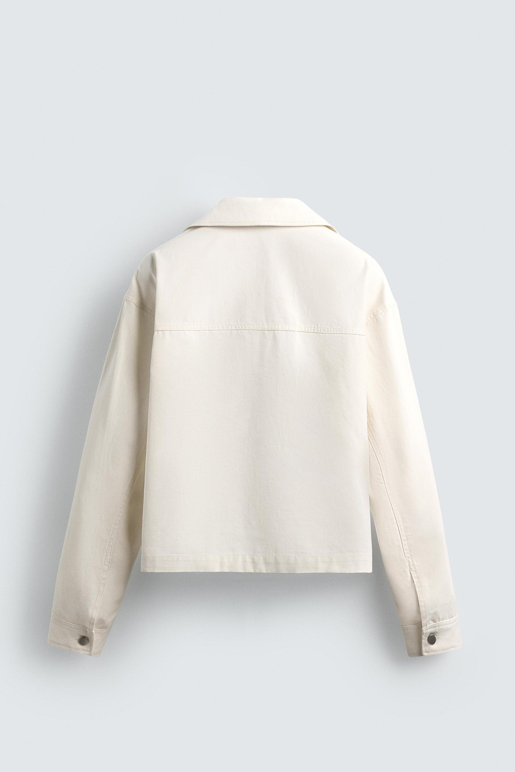 TEXTURED CROPPED FIT OVERSHIRT Product Image