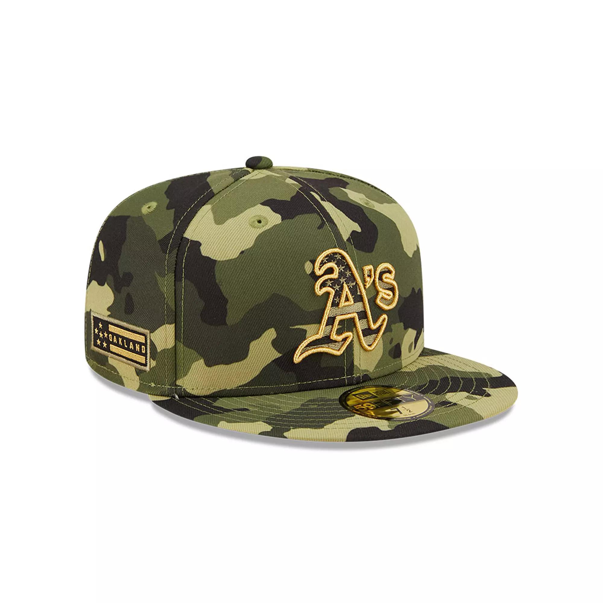 Men's New Era Camo Oakland Athletics 2022 Armed Forces Day On-Field 59FIFTY Fitted Hat,  Product Image