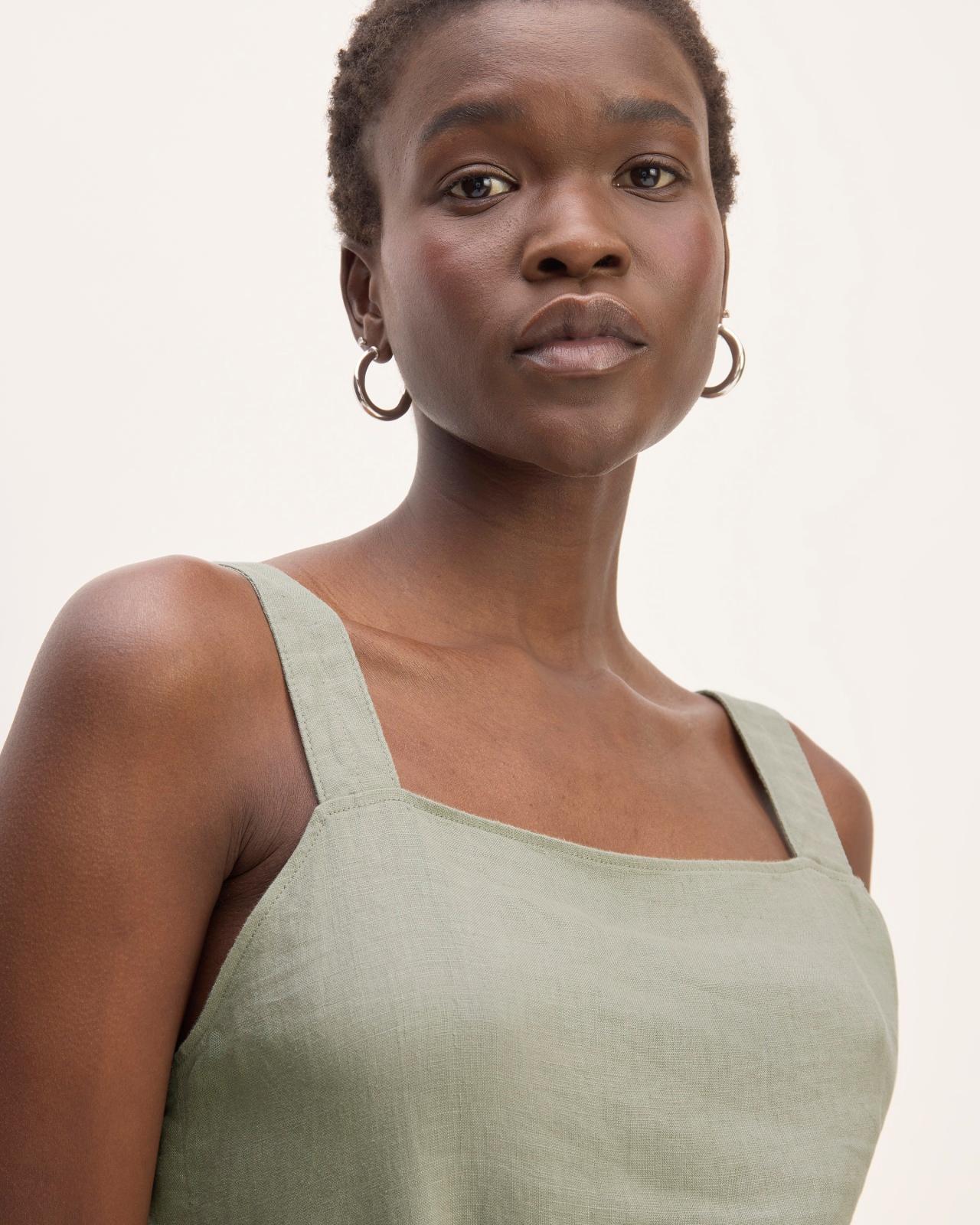 The Linen Side-Button Jumpsuit Product Image