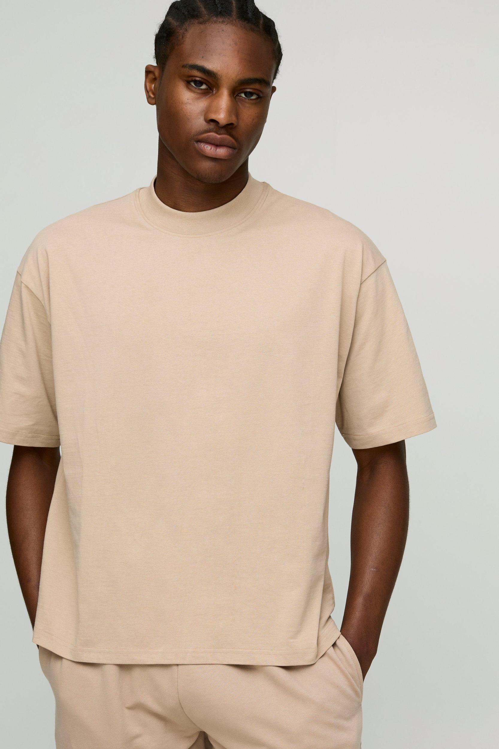 Oversized Boxy Extended Neck T-shirt | boohooMAN USA Product Image