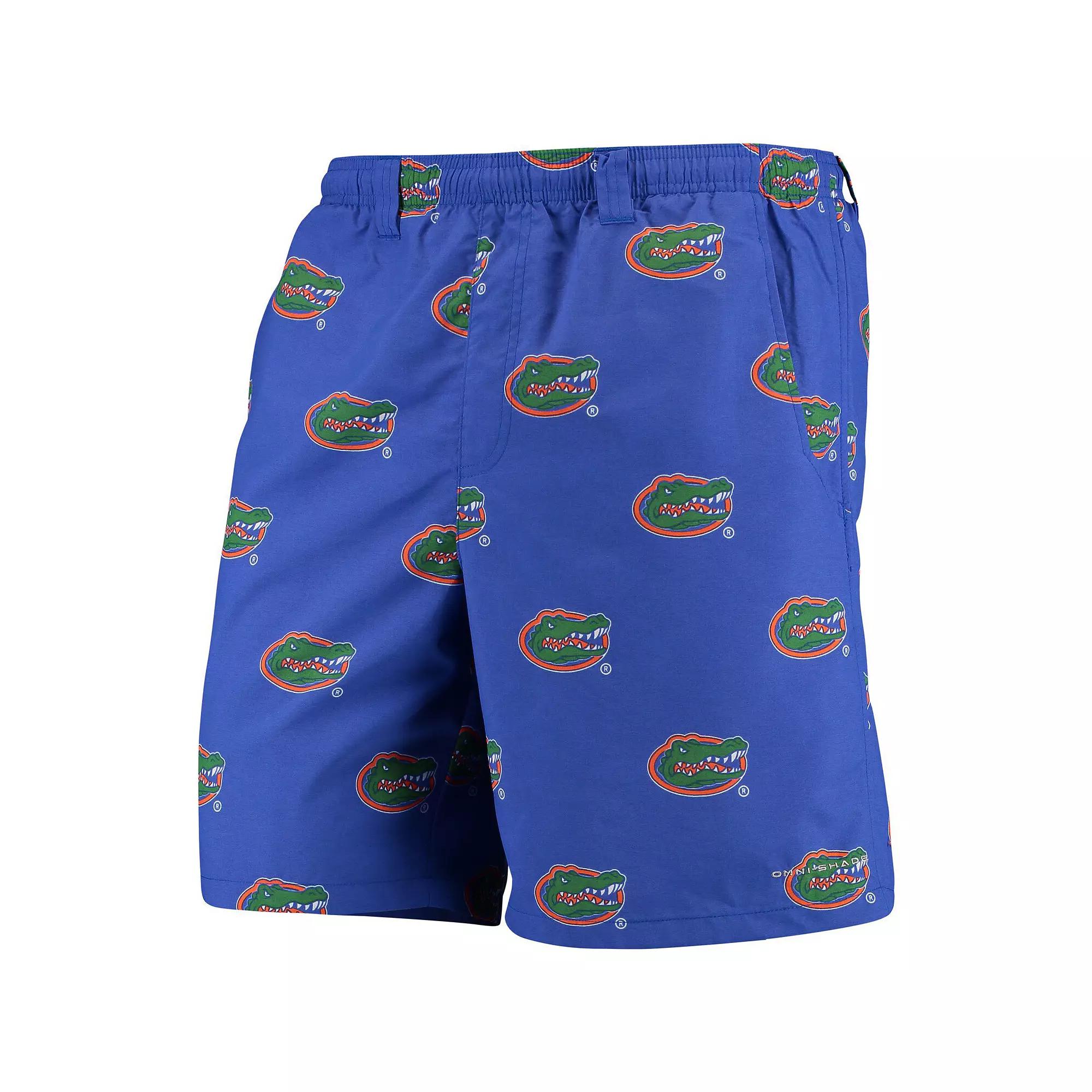 Men's Columbia PFG Royal Florida Gators Backcast II 8" Omni-Shade Hybrid Shorts, Size: Medium, Blue Product Image