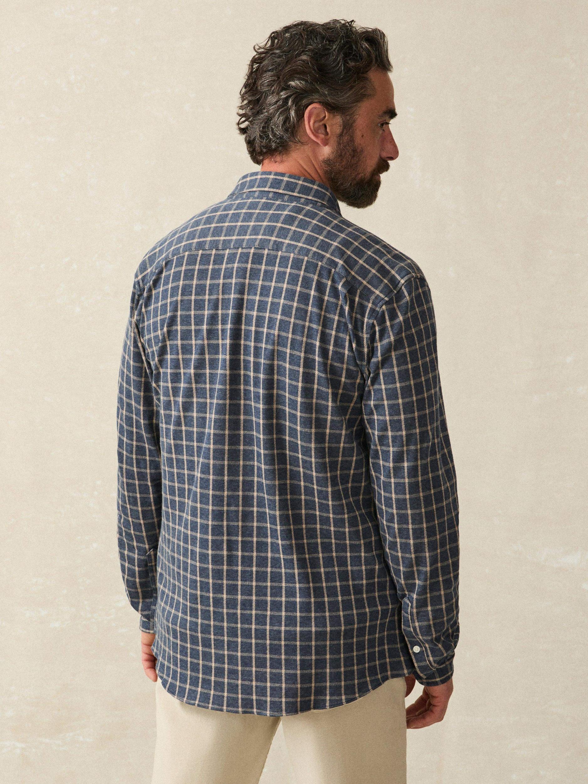 Coastline Knit Shirt - Twilight Check Male Product Image